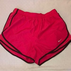 Pink Nike tempo running shorts